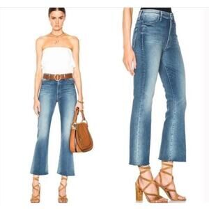 Mother Sz 28 Hustler Ankle Fray Jeans in Smoke Em’ Blue
